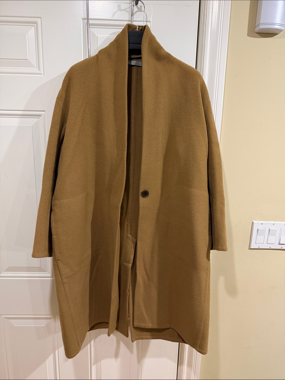 Vince Camel Coat Collarless Coat